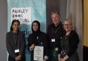 Mariya Javed - winner of the Under 18s category with the judges - Mairi Murphy, Shaun Moore and Courtney Stoddart