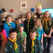 Campbell Snowdon House residents and Bridge of Weir Scouts at the coronation event