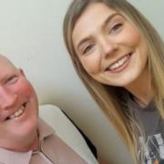 Shannon McDermott alongside her father who is currently battling breast cancer