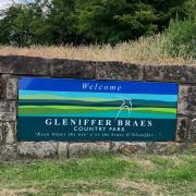 Gleniffer Braes Country Park welcome sign
