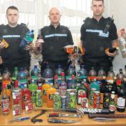 When weapons and alcohol were seized after crime blitz