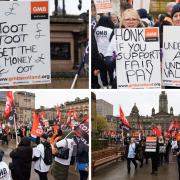 In pictures: Renfrewshire carers demand equal pay at Glasgow's George Square