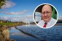 Castle Semple Country Park, in Lochwinnoch, and (inset) Councillor Andy Doig