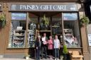 Neil Bibby with staff from Paisley Gift Cart