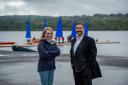Park coordinator Fiona Carswell and Councillor Andy Steel at Castle Semple Loch