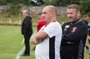 Jamie McKim (left) and assistant David Hill saw positive signs at the weekend, despite their match being abandoned early on