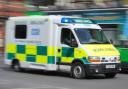 The motorcyclist was rushed by ambulance to hospital