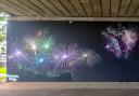 The latest mural is a stunning depiction of Renfrew's much-loved fireworks display