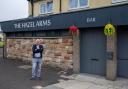 Councillor John Hood outside the Hazel Arms, which is he says used by most locals