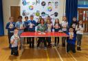 Children’s author Lindsay Littleson entertained young bookworms at Arkleston Primary School, in Renfrew, this week