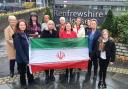 A number of local councillors took part in a protest outside Renfrewshire House to show support for demonstrators in Iran