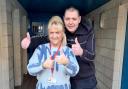 Christopher Graham and his team leader Caron Wylie are taking part in the sponsored walk
