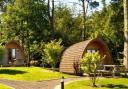 Glamping pods stock pic