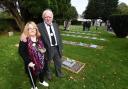Jayne Taylor-Savery and Sandy Smith at Nittingshill Cemetery
