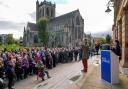 The Massed Choirs performance took place outside Paisley Town Hall on Saturday