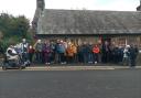 The Peter Burnett tour outside Tannahill’s Cottage in Queen Street, Paisley