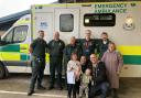 Alice, 6 and her family with the Scottish Ambulance Service