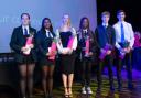 The six young people who presented the event