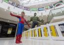 Four-year-old Jude McGhee was in his element when he saw the life-size replica statues of his superheroes, at Braehead Shopping Centre.