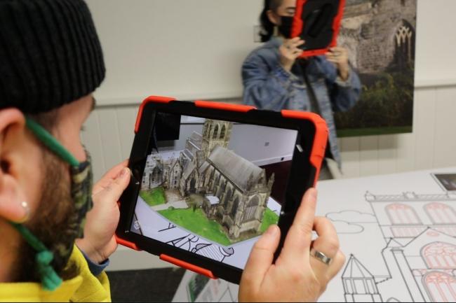 The exhibition makes innovative use of maps, graphics, 3D digital models and augmented reality