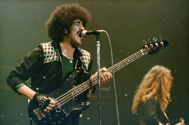 Phil Lynott in action Pic: Andy Small