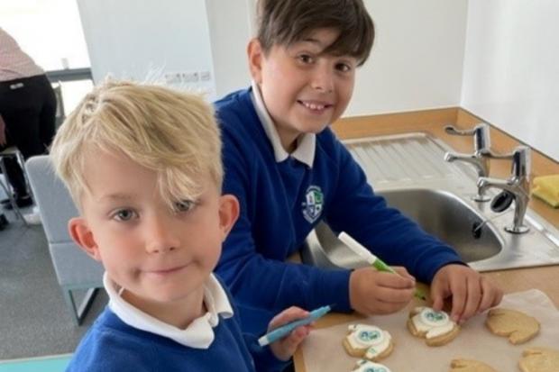 Pupils created their very own Dargavel School Jumper iced shortbread biscuits