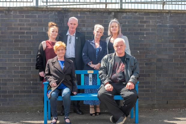 William McNally’s family joined with the school to unveil a bench in his memory