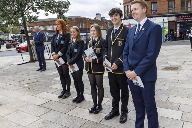 The Gazette: Pupils and staff from Renfrew schools attended the event to pay their respects