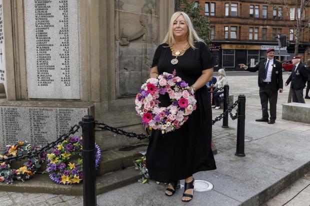 Newspaper: Provost Lorraine Cameron laid a wreath
