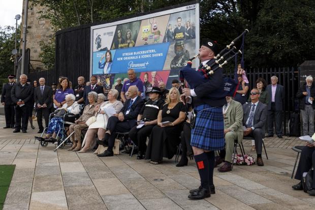 The Gazette: A piper played a poignant lament at the re-dedication ceremony