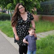 Kirsten Stoddart is pictured with her son Harris, who is moving from Moorpark Nursery to primary school