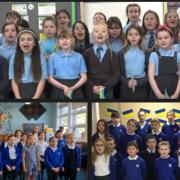 Some of the pupils who star in the video created by schools in Renfrewshire
