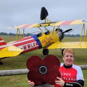 A wing-walk is just one of the daredevil fundraising challenges undertaken by Donna Louise Armstrong