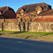 Images of the graffiti in Glasgow Road, Renfrew, were circulated on social media