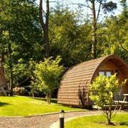Glamping pods stock pic