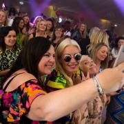 Denise Van Outen mingled with guests and posed for pictures at the event