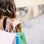 Woman shopping stock pic