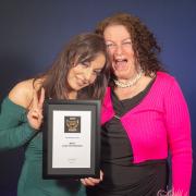 Beth Davies with her mum Alison after winning the Best Lash Technician category at the Renfrewshire Business Awards in May