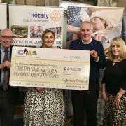 Gryffe Valley Rotary Club presents cheque for £4,750 to CHAS