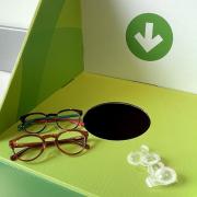 A Specsavers collection bin